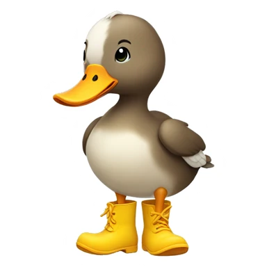 cute duck wearing rainboots sticker