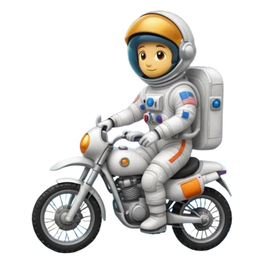 Astronaut with closed helmet riding planets sticker