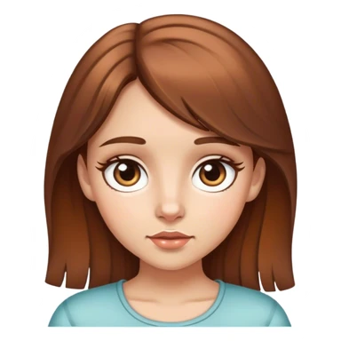 brown haired bambi eyes girl sticker
