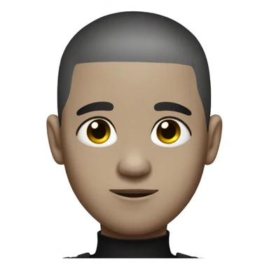 Cute face goth boy with buzzcut sticker