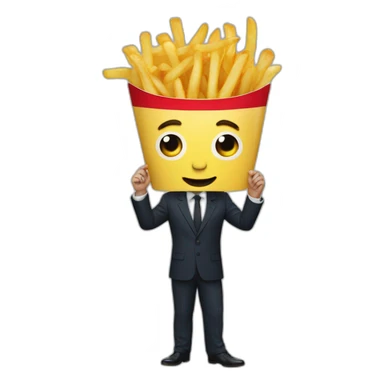 Macron avec des frites sticker