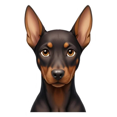 cinematic-noble-doberman puppy-portrait-emoji,-poised-and-regal,-with-a-strong,-athletic-build-and-a-lustrous,-well-groomed-black and tan fur,-deep-set-soulful-brown-eyes,-simplified-yet-sharp-and-sophisticated-features,-highly-detailed, sticker