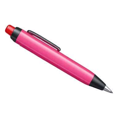 chunky pink and red pen sticker