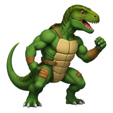 Ninja turtle T rex  sticker