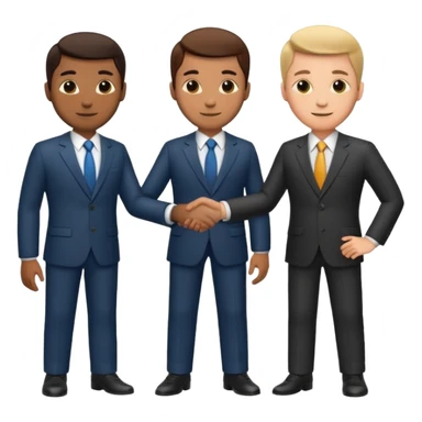 men in suits shaking hands sticker