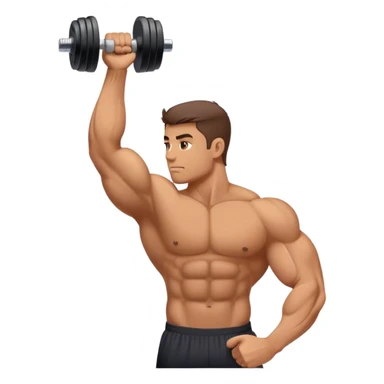 bicep side view holding a dumbbell sticker