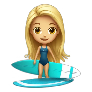 Surfer girl sticker