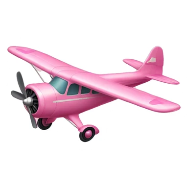 Vintage pink airplane  sticker