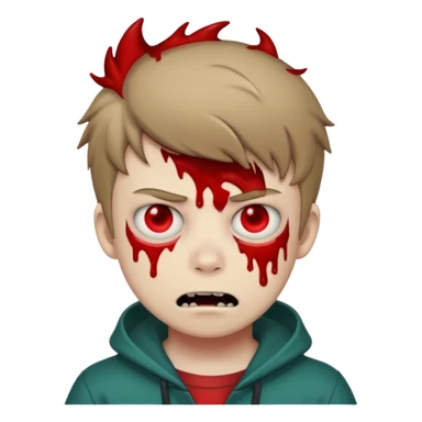 tord from eddsworld covered in blood horror creepy sticker
