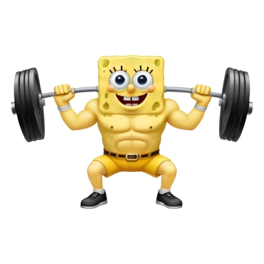 spongebob in the gym sticker