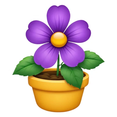 Violet flower sticker