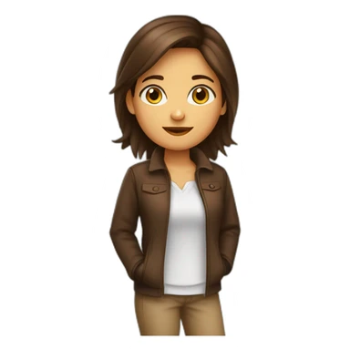 fille-brune-aux-yeux-marrons-en-tenue-étudiante sticker