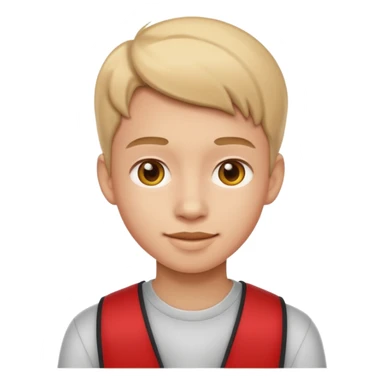 apple style emoji of a teenager, friendly expression sticker