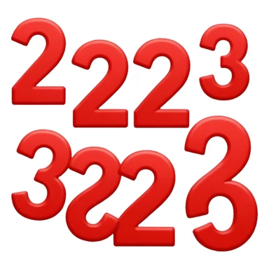 red numbers "2023" sticker
