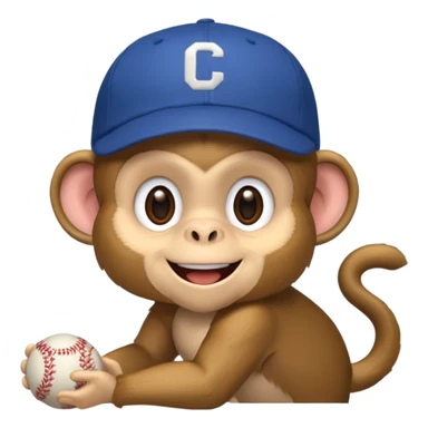 monkey with caps sticker