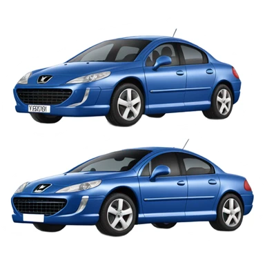Peugeot 407 azul sticker