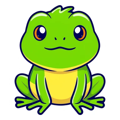 green frog meme character pepe sticker