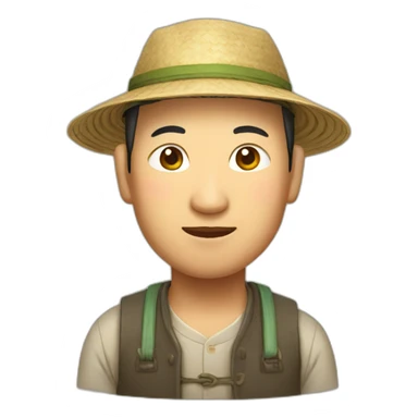 Chinese farmer sticker
