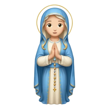 fullbody Virgin Mary praying, front view sticker