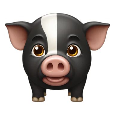 Cochon d’Inde noir marron blanc sticker