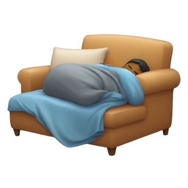Person sleeping in sofa sticker