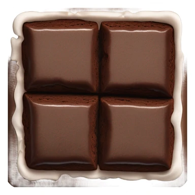 Chocolate brownie sticker