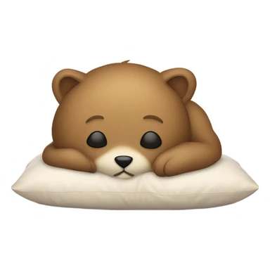 Cub holding a pillow sticker