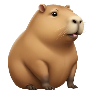 Really fat capybara sticker