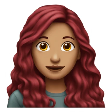 Beautiful tattooed burgundy long haired woman sitting on a bench sticker