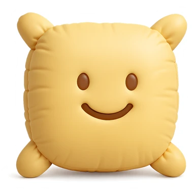 simple cute square cushion emoji sticker