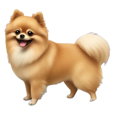 Pomeranian on a trampoline sticker