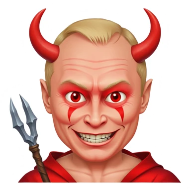 Putin as a devil sticker