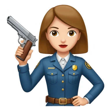 Este emoji 😂 de risa con una pistola en la mano sticker