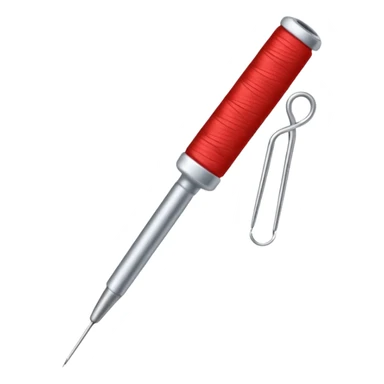 Sewing Needle with a thread  sticker