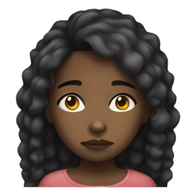 Sad black girl sticker
