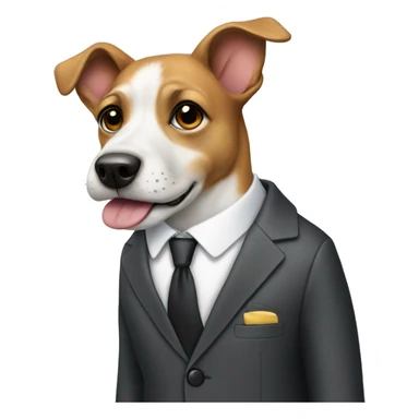 Dog in a suit sticker