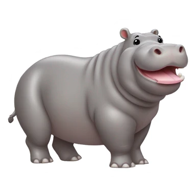 Hippopotames avec son corps  sticker