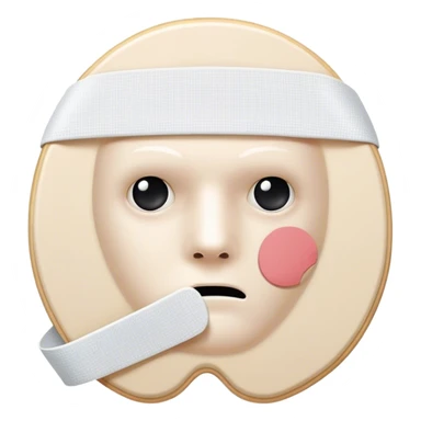 Sad and Injured Ping pong pad with bandages sticker