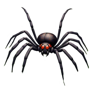 Huge spider sitting on grass with flowers, surrounded by a lush meadow. Detailed legs and body, with soft natural lighting enhancing its texture. Calm, serene background with vibrant greenery and a clear sky. Transparent background. sticker