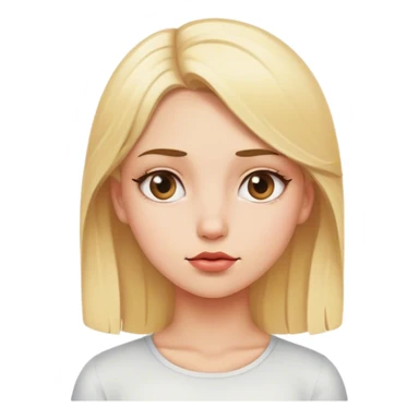 Blonde girl giving you a side eye sticker