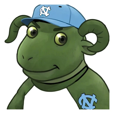 Unc tarheels ram mascot sticker