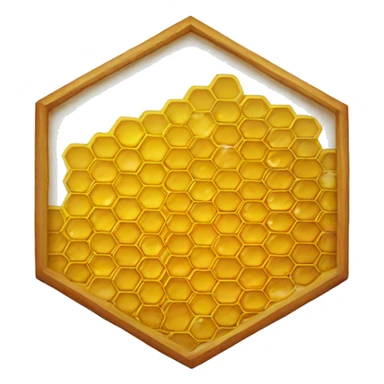 A honey comb in a perfect hexagon sticker