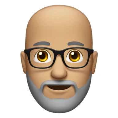 bald glasses bearded man sticker