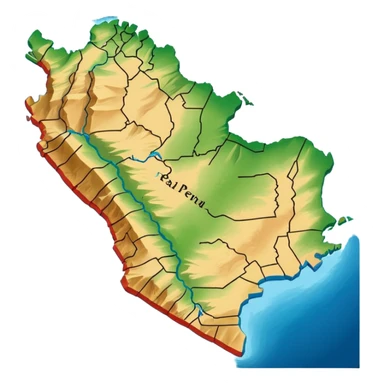 Map of Peru sticker