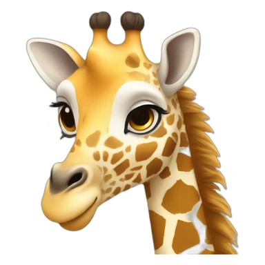 giraffe lettering sticker