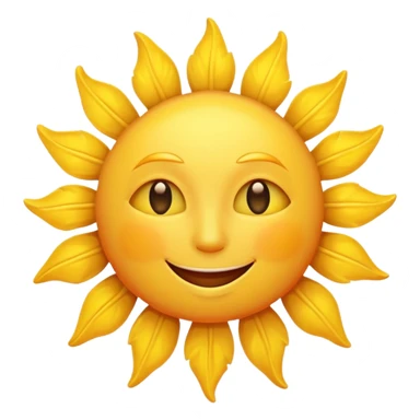 a happy sun emoji sticker