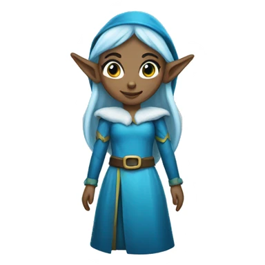 Blue female elf sticker