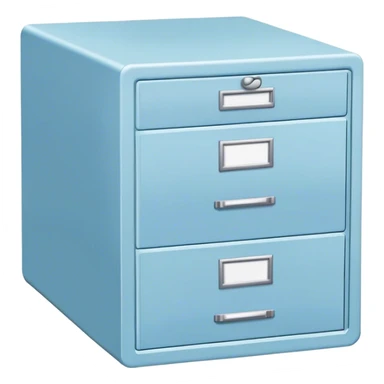 pastel blue filing cabinet sticker