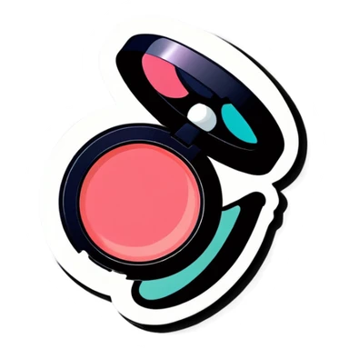 Realistic makeup products sticker