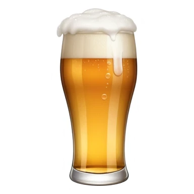 pint glass filled with 1664 Blanc beer, bubbles, foamy top sticker